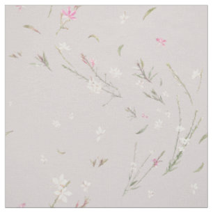 Tecido Gaura Floral Aguarela Rosa Suave