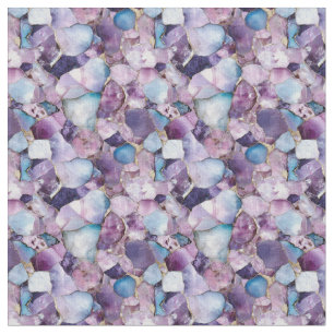 Tecido Gemstone Roxo, Dourado e Azul