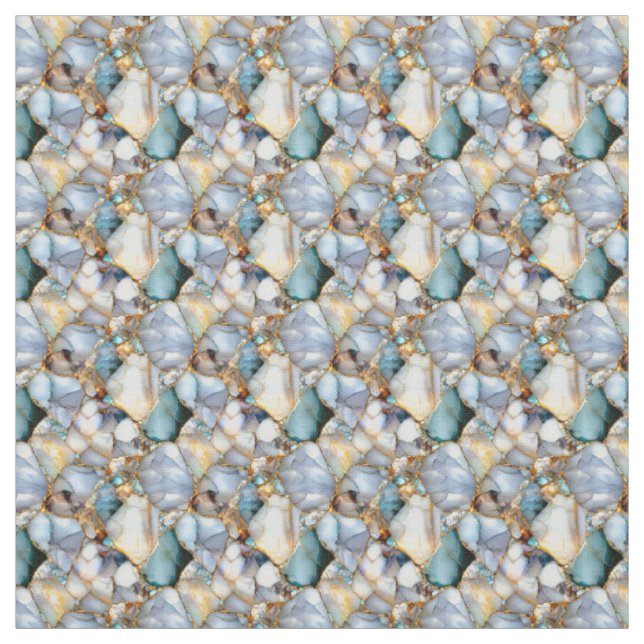 Tecido Gemstones de multicores (Modelo)