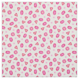 Tecido Gemstones de Ouros Rosa e Padrão de Joias