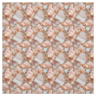 Tecido Gemstones Dourados rosa