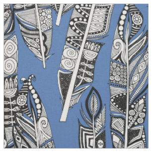 Tecido geo-penas azul