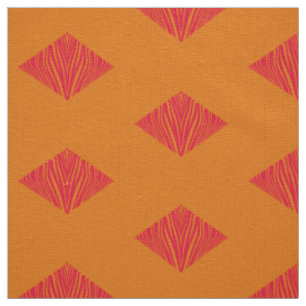 Tecido geo zebra cor de laranja-rosa