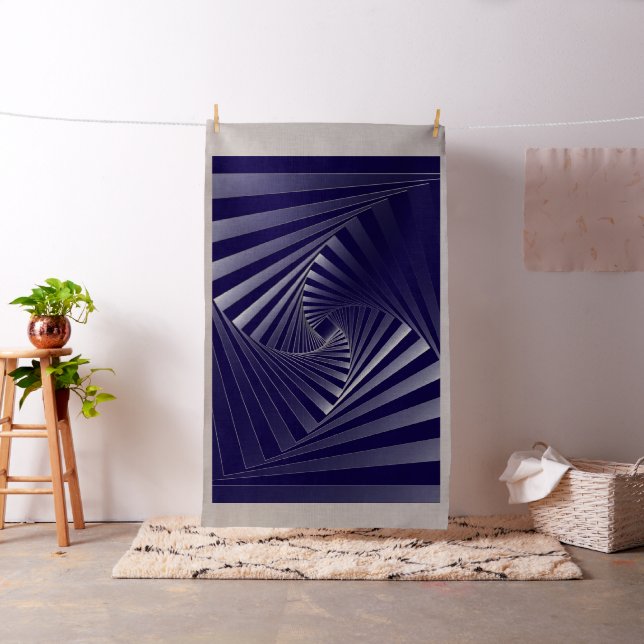 Tecido geometria de zebra azul (In Situ)