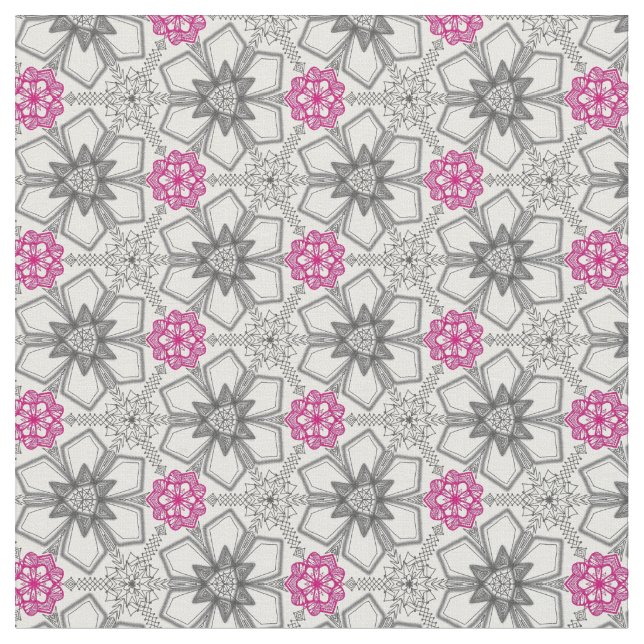 Tecido Geometria Floral abstrato (Detalhe)