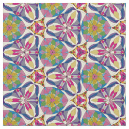 Tecido Geometria Floral abstrato