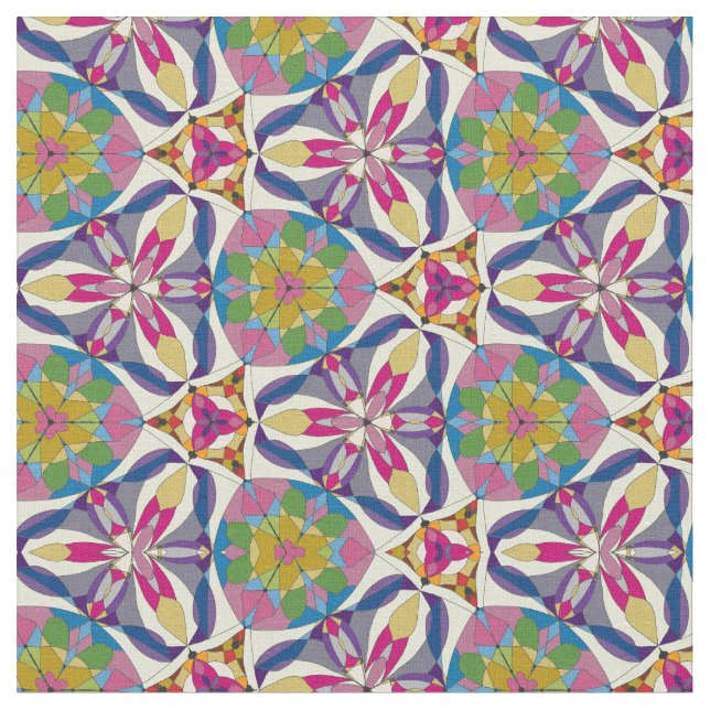 Tecido Geometria Floral abstrato (Detalhe)