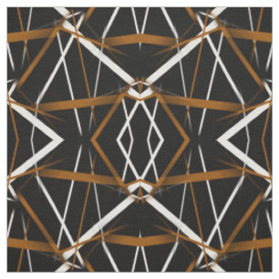 Tecido Geometria Urbana Preto Branco Siena-Marrom