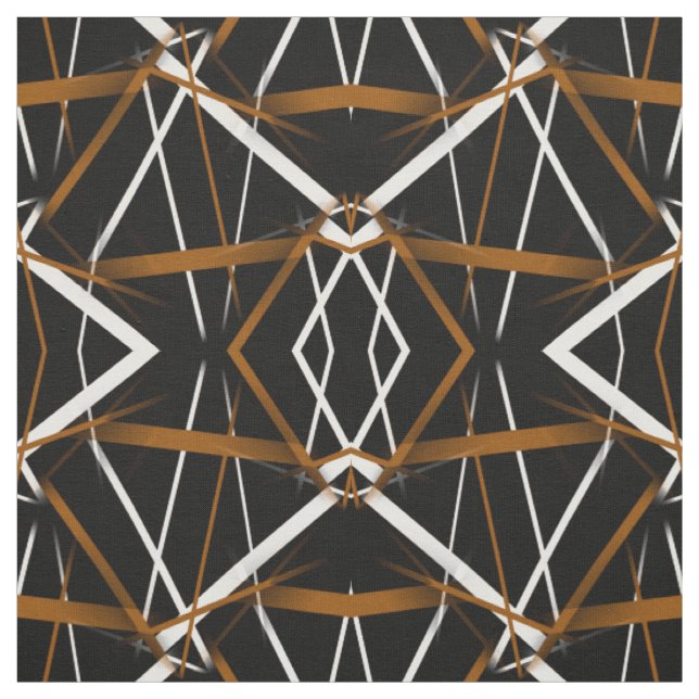 Tecido Geometria Urbana Preto Branco Siena-Marrom (Modelo)