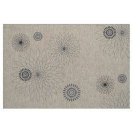 Tecido Geometric Flower〜ブラック_濃淡あり〜