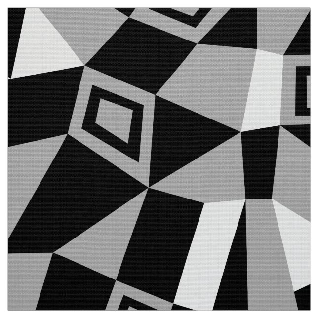 Tecido Geométrico Abstrato 050919 - Cinza (Modelo)