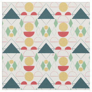 Tecido Geométrico Colorida do meio século