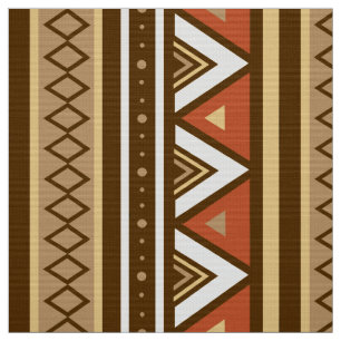 Tecido Geométrico do sudoeste moderno, Brown, Tan &
