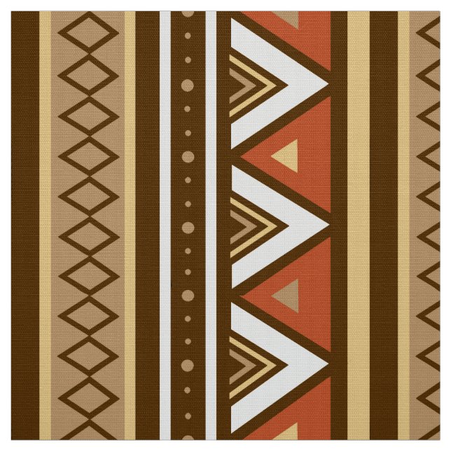 Tecido Geométrico do sudoeste moderno, Brown, Tan & (Modelo)