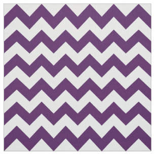 Tecido geométrico do ziguezague roxo e branco