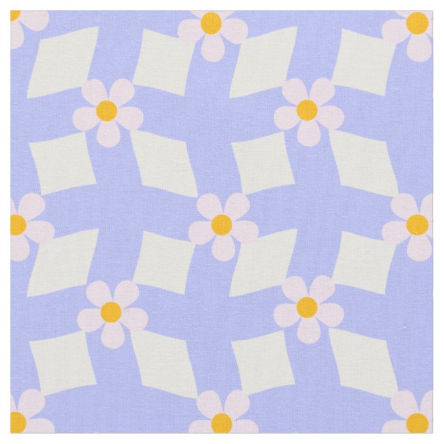 Tecido Geométrico Floral Lavanda por Jarda (Detalhe)