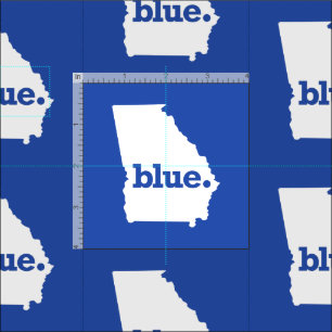TECIDO GEÓRGIA DO ESTADO AZUL
