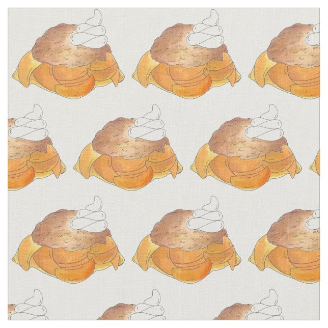 Tecido Georgia GA Peach Cobbler Southern Dessert Foodie (Detalhe)