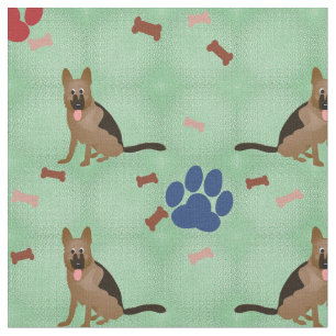 Tecido German shepherd dos desenhos animados