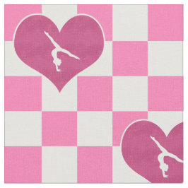 Tecido Ginástica Checkered cor-de-rosa bonito