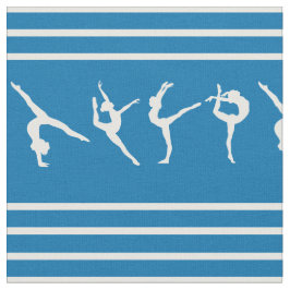 Tecido Ginástica listrada azul e branca