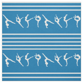 Tecido Ginástica listrada azul e branca