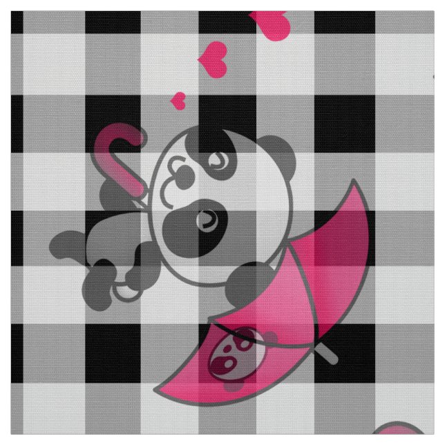 Tecido Gingham Branco Negro (Modelo)