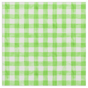 Tecido Gingham de Green Watercolor