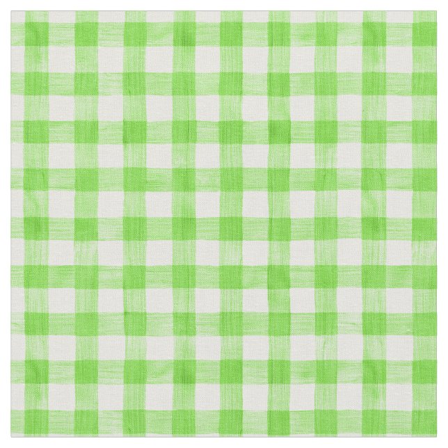Tecido Gingham de Green Watercolor (Detalhe)