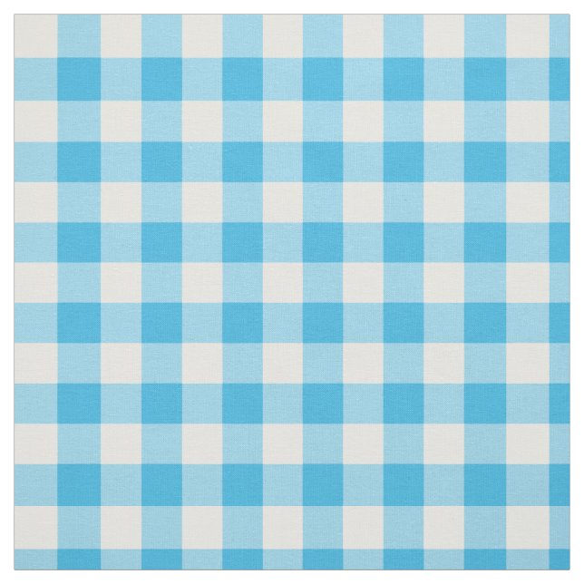 Tecido Gingham de Verificação bonito Azul e Branco (Modelo)