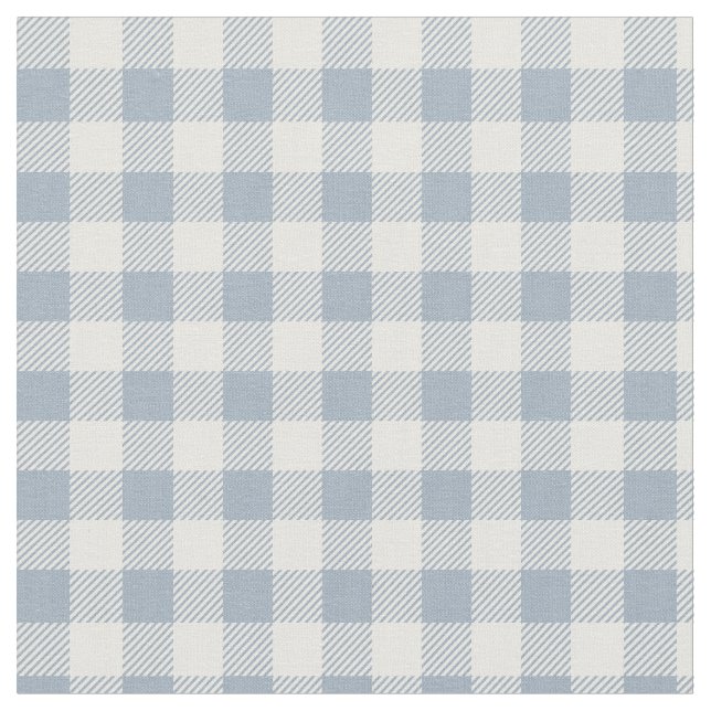 Tecido Gingham Pattern Coastal Checkered White Muted Blue (Detalhe)