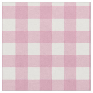 Tecido Gingham Rosa e Branco