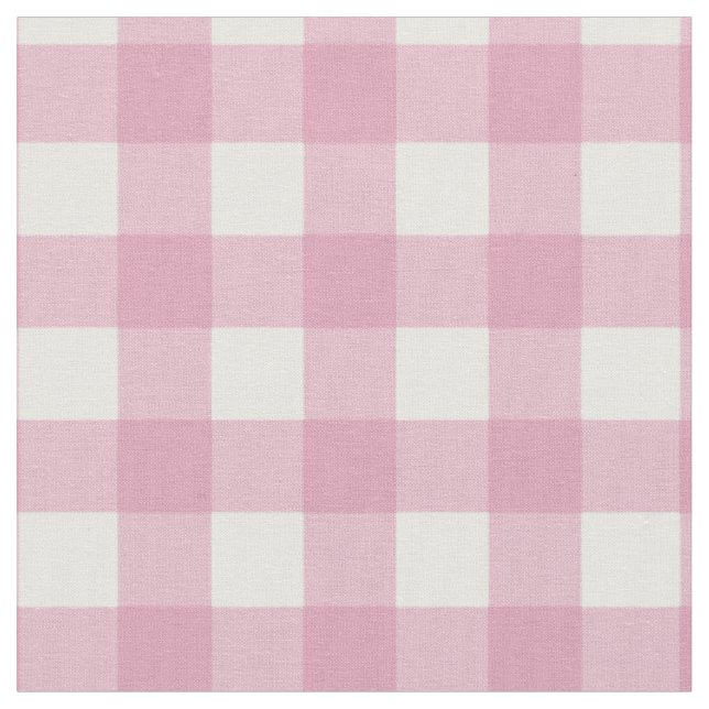 Tecido Gingham Rosa e Branco (Detalhe)
