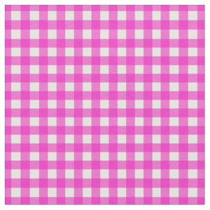 Tecido Gingham Verificado a Quente, Rosa, para Lulas Domé