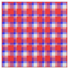 Tecido Gingham Vermelho e Azul