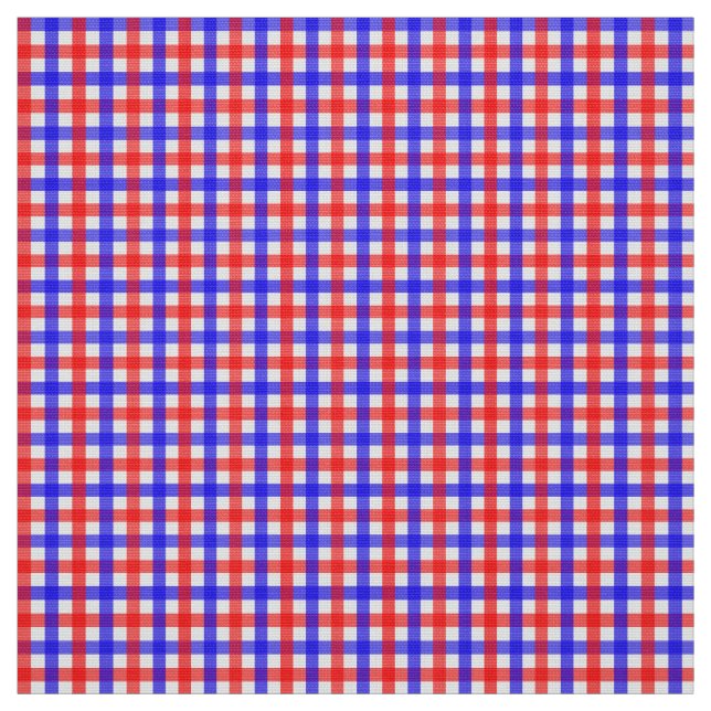 Tecido Gingham Vermelho E Azul (Modelo)