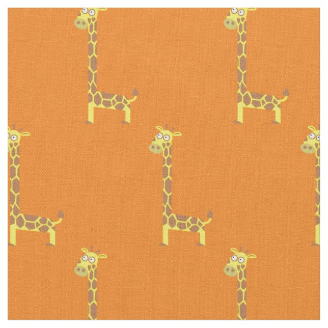 Tecido Girafa Bonita Crianças Bebê Nurserê Laranja (Detalhe)