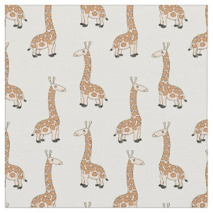 Tecido Girafa bonito do bebê no branco