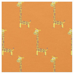 Tecido Girafa Fofa Fofa Fofa Nursorva Laranja