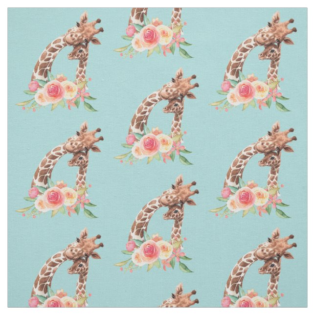Tecido Girafa Gira-Cama Cura-Cama Mãe e Bebê (Modelo)