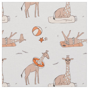 Tecido Girafa na praia