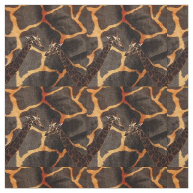 Tecido "Girafas exóticas: em uma Canvas patenteada da gir (Modelo)