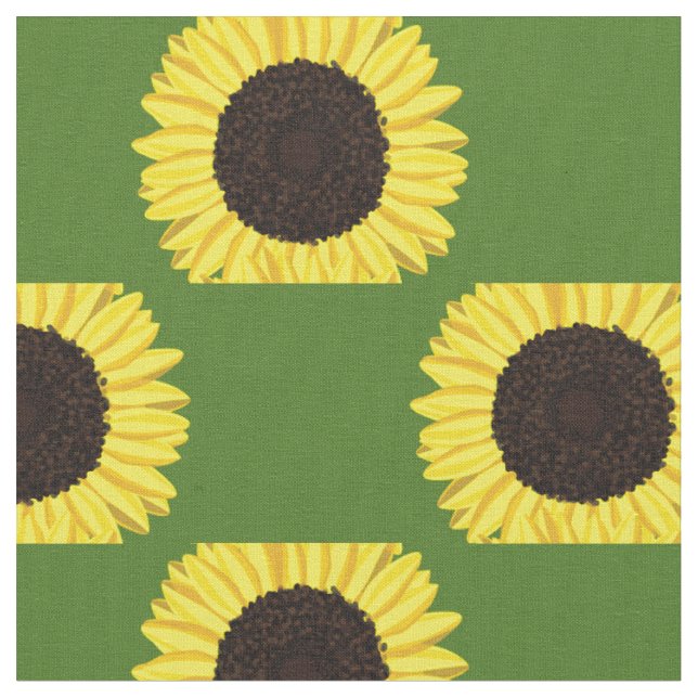 Tecido Girassóis Flores Florais Fusíveis Fusíveis Fusívei (Detalhe)
