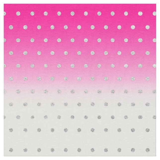 Tecido Girly Modern Glitter Bolinhas Neon Pink Ombre (Detalhe)