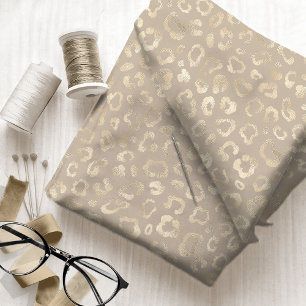 Tecido Glam Leopard Spot Pattern Safari Dourado ID1154