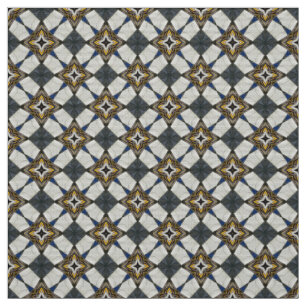 Tecido Glitch2 Estrelas de pontos pretas azulejo padrão t