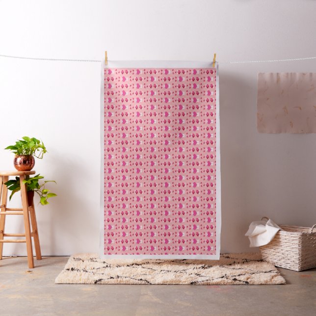 Tecido glitter pink heart vibrant romantic wallpaper (In Situ)