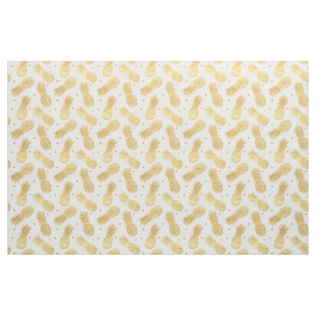 Tecido Glitzy Dourado Ananases (Fat Quarter)