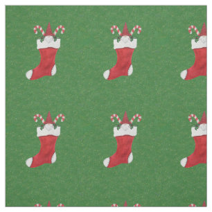 Tecido Gnome barbudo no Natal Vermelho