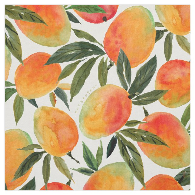 Tecido GO MANGO GO O Padrão de Fruta Tropical (Modelo)